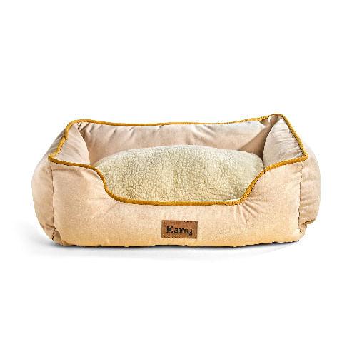 Cama Rectangular Ovejero Beige Kanu Pet para Perro