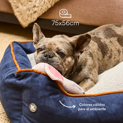 Cama Rectangular Ovejero Azul / Caramelo Kanu Pet  para Perro