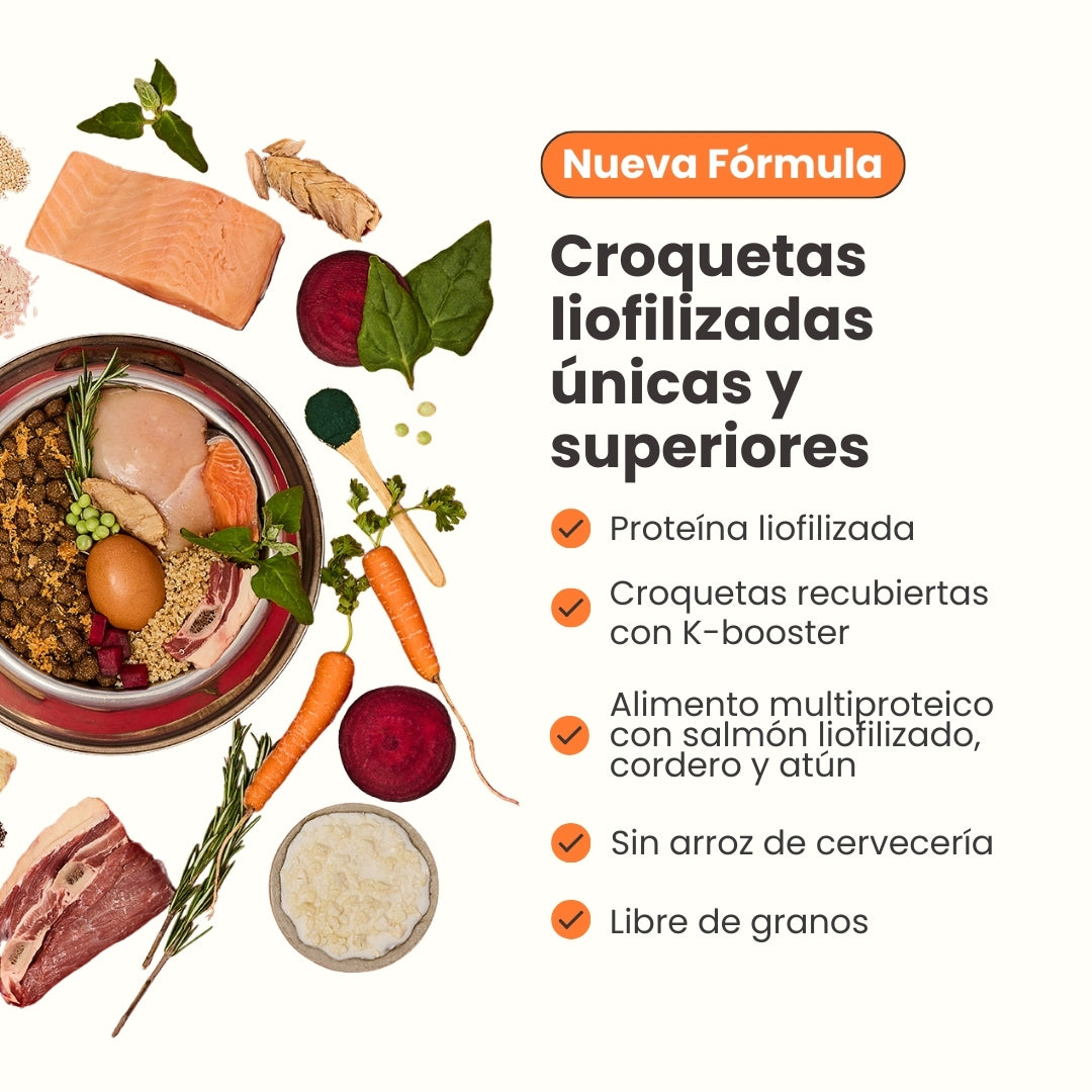 Alimento Seco Nativo K-Booster Salmón, Pollo, Cordero y Atún Kanu Pet para Perro Adulto 2kg