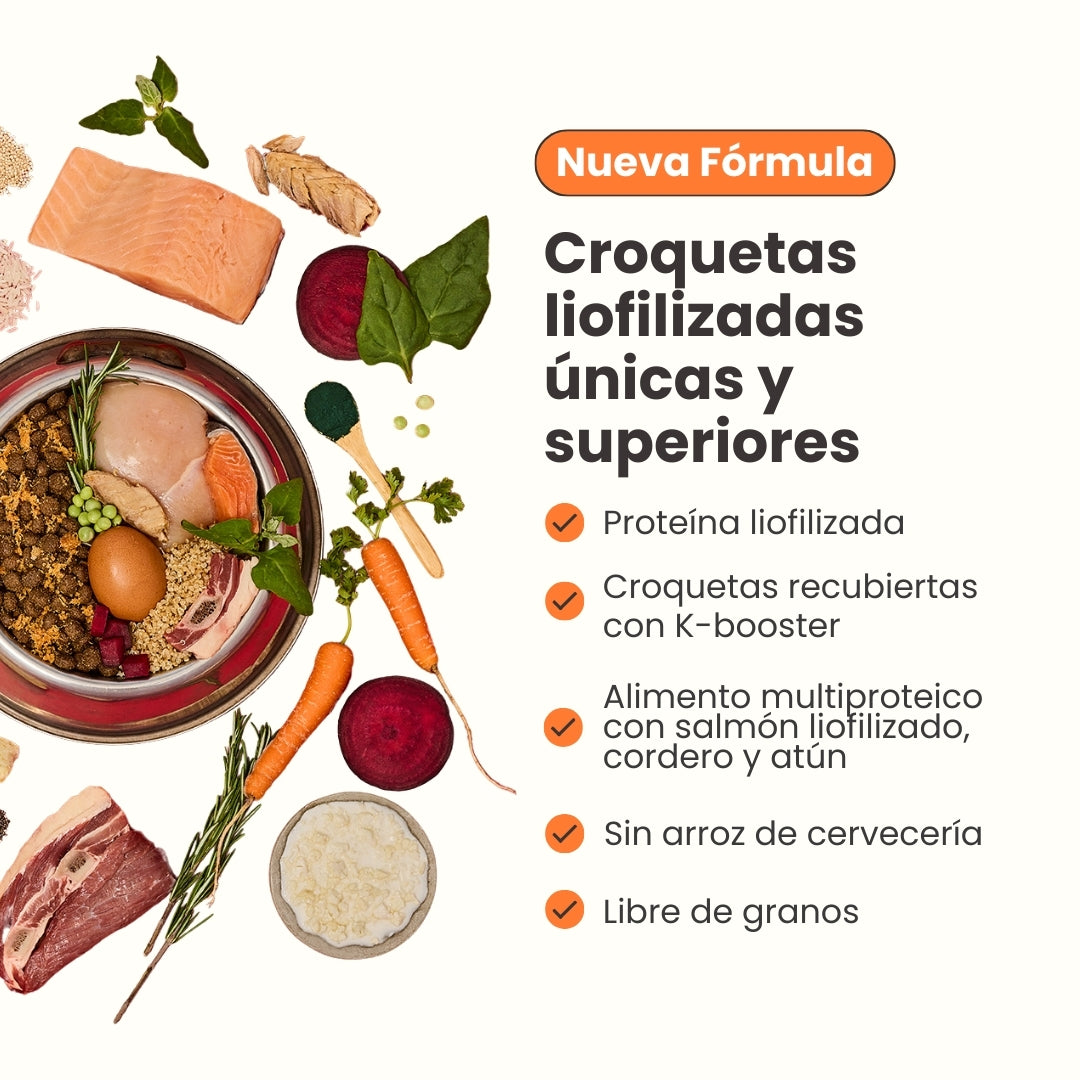 Alimento Seco Nativo K-Booster Salmón, Pollo, Cordero y Atún Kanu Pet para Perro Cachorro 2kg