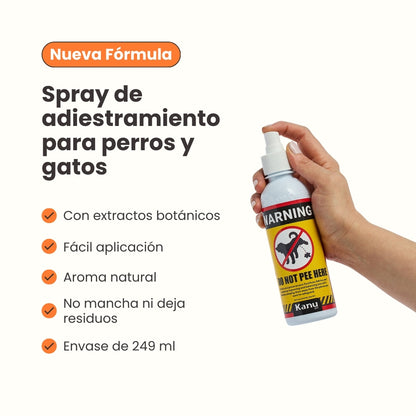 Spray de Adiestramiento  Don't Pee Here de Kanu Pet  para perros y gatos 100% Natural