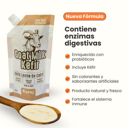 Kanu Pet Kéfir Leche De Cabra Para Perro y Gato Bolsa x 250 Ml