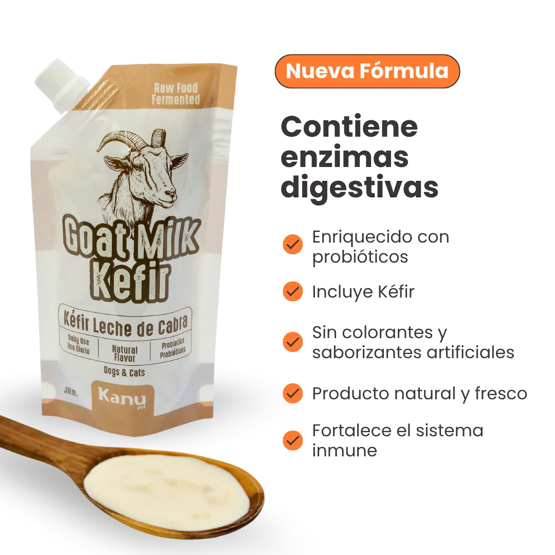 Kéfir Leche De Cabra Natural Kanu Pet Para Perro y Gato Bolsa