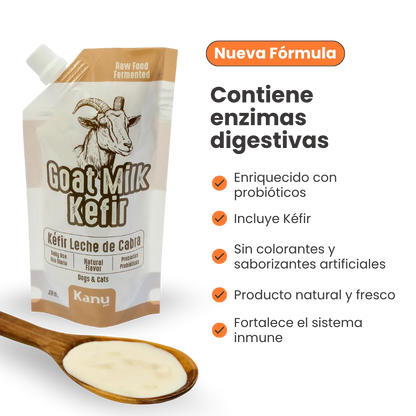 Kéfir Leche De Cabra Natural Kanu Pet Para Perro y Gato Bolsa