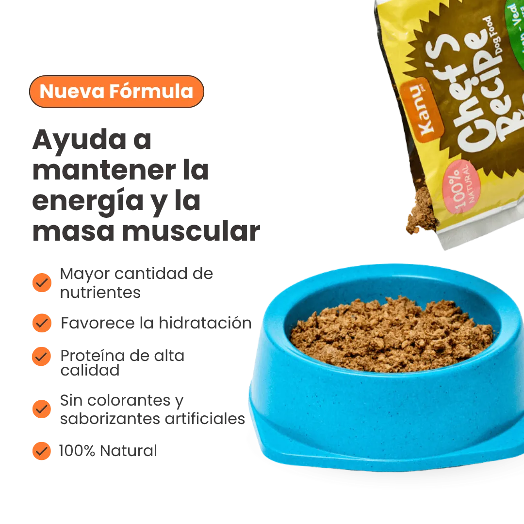 Alimento Húmedo Completo Chef's Recipe Pollo y Ternera Kanu Pet para Perros