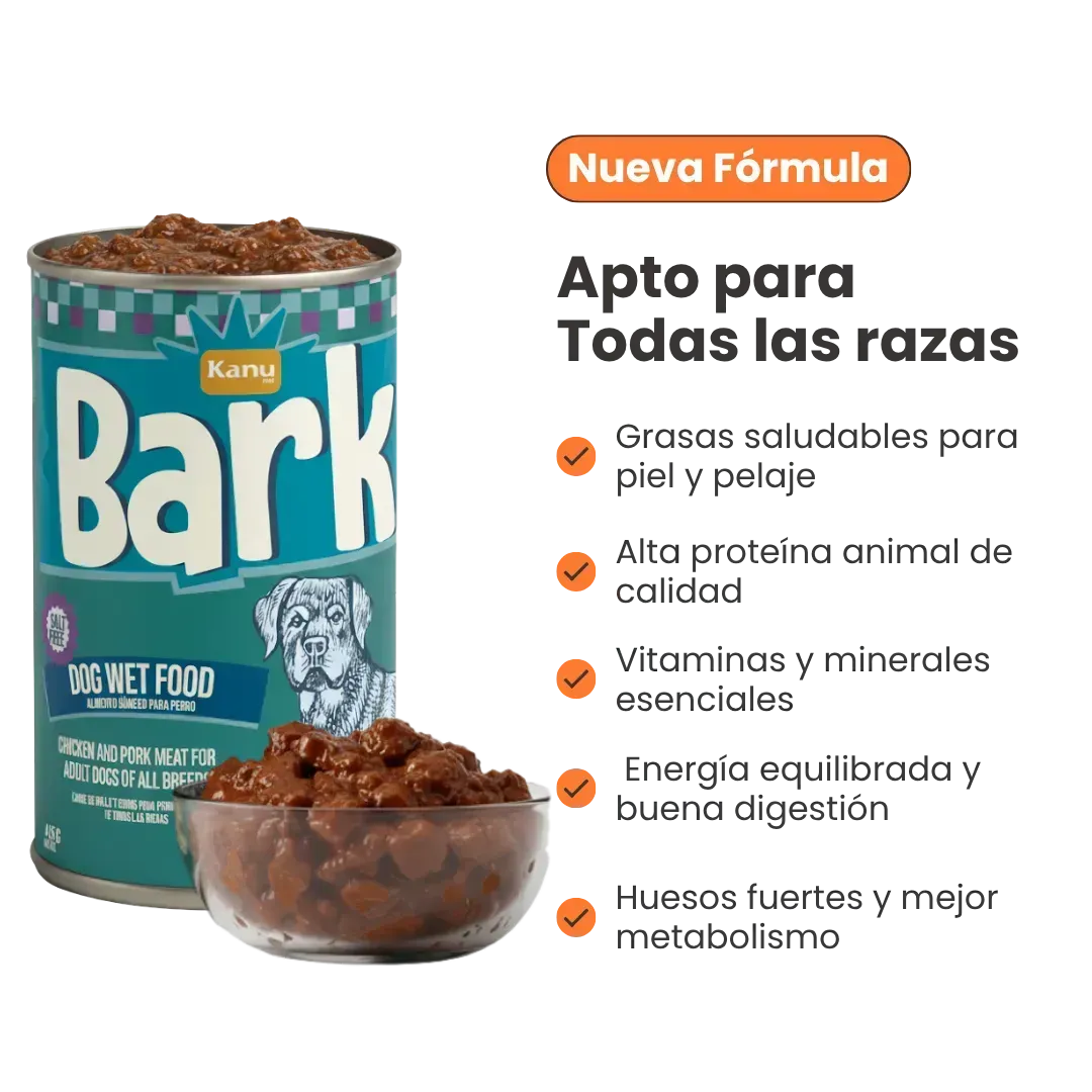 Alimento Húmedo Bark Pollo / Cerdo Kanu Pet para Perro toda raza
