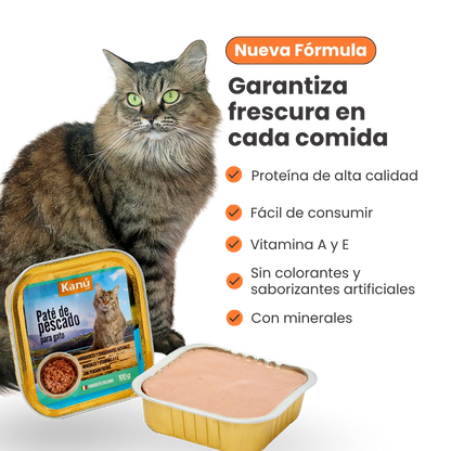Alimento Húmedo Paté de pescado Kanu Pet  para Gato