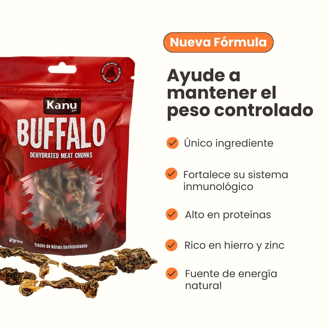 Snack de Trozos de Búfalo Deshidratados Kanu Pet para perros y gatos 100% Natural , Un solo ingrediente