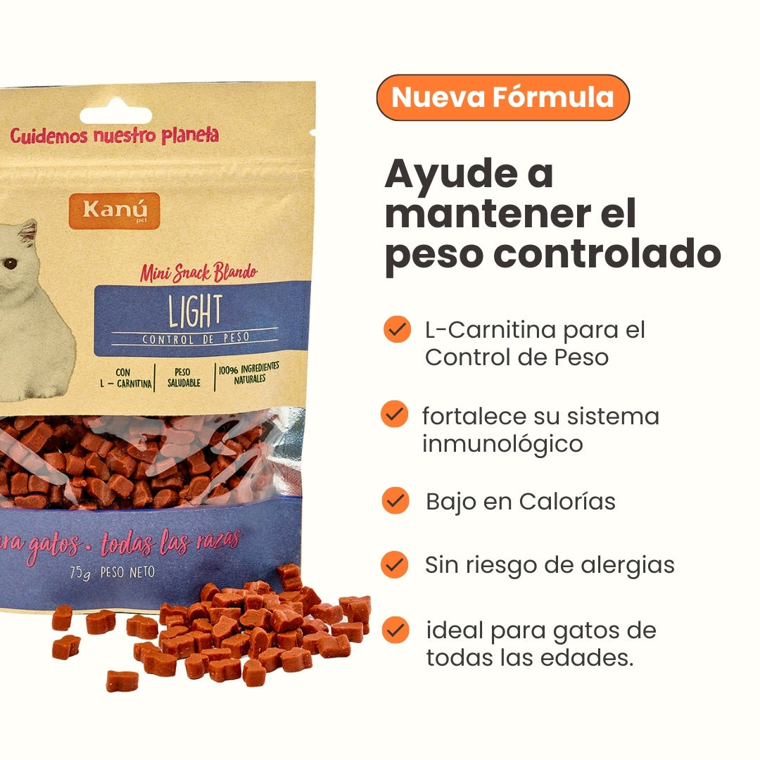 Galletas Blandas para el Control de Peso Kanu Pet Light para Gato