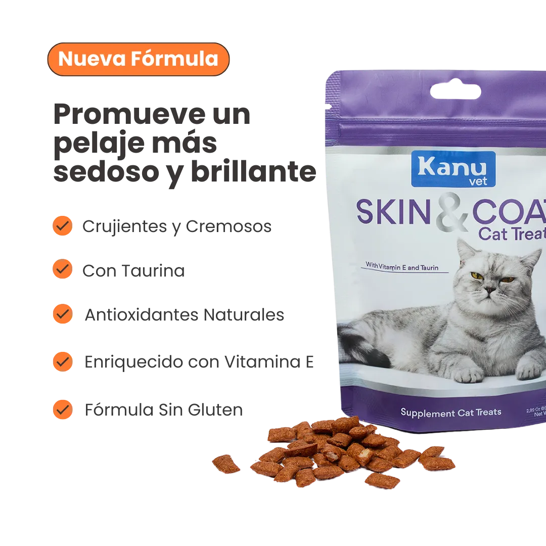 Snacks Skin and Coat Kanu Vet para Gatos