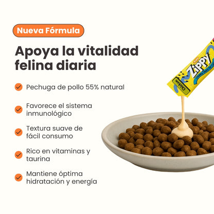 Snack Cremoso Zippy Kanu Pet para Gatos sabor Pollo
