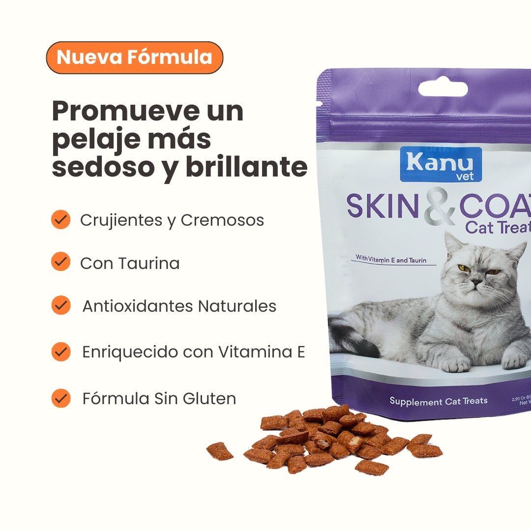 Snacks Nuggets Skin and Coat para Gatos