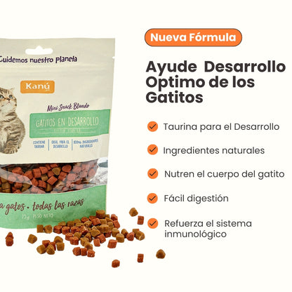 Galletas Blandas Kanu Pet Gatitos en Desarrollo y Apoyo al Crecimiento Muscular