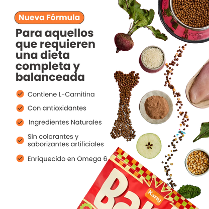 Alimento Seco Bark Pollo Kanu Pet para Perro Cachorros razas medianas y grandes