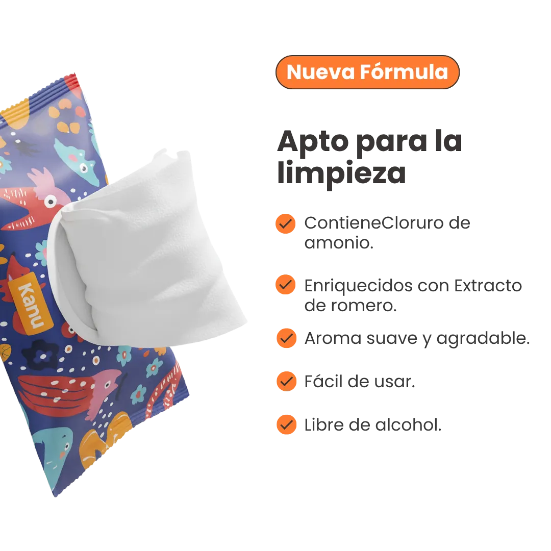 Toallitas Húmedas Corporales Kanu Pet para Perro y Gato