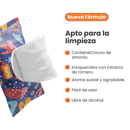 Toallitas Húmedas Corporales Kanu Pet para Perro y Gato