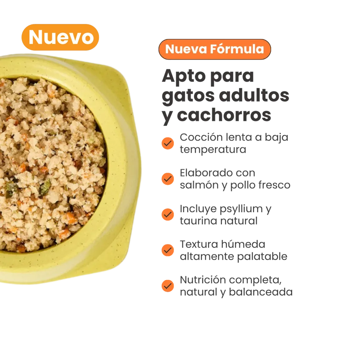 Alimento Congelado Nativo Fresh Salmón Kanu Pet para Gato Adulto y Cachorro