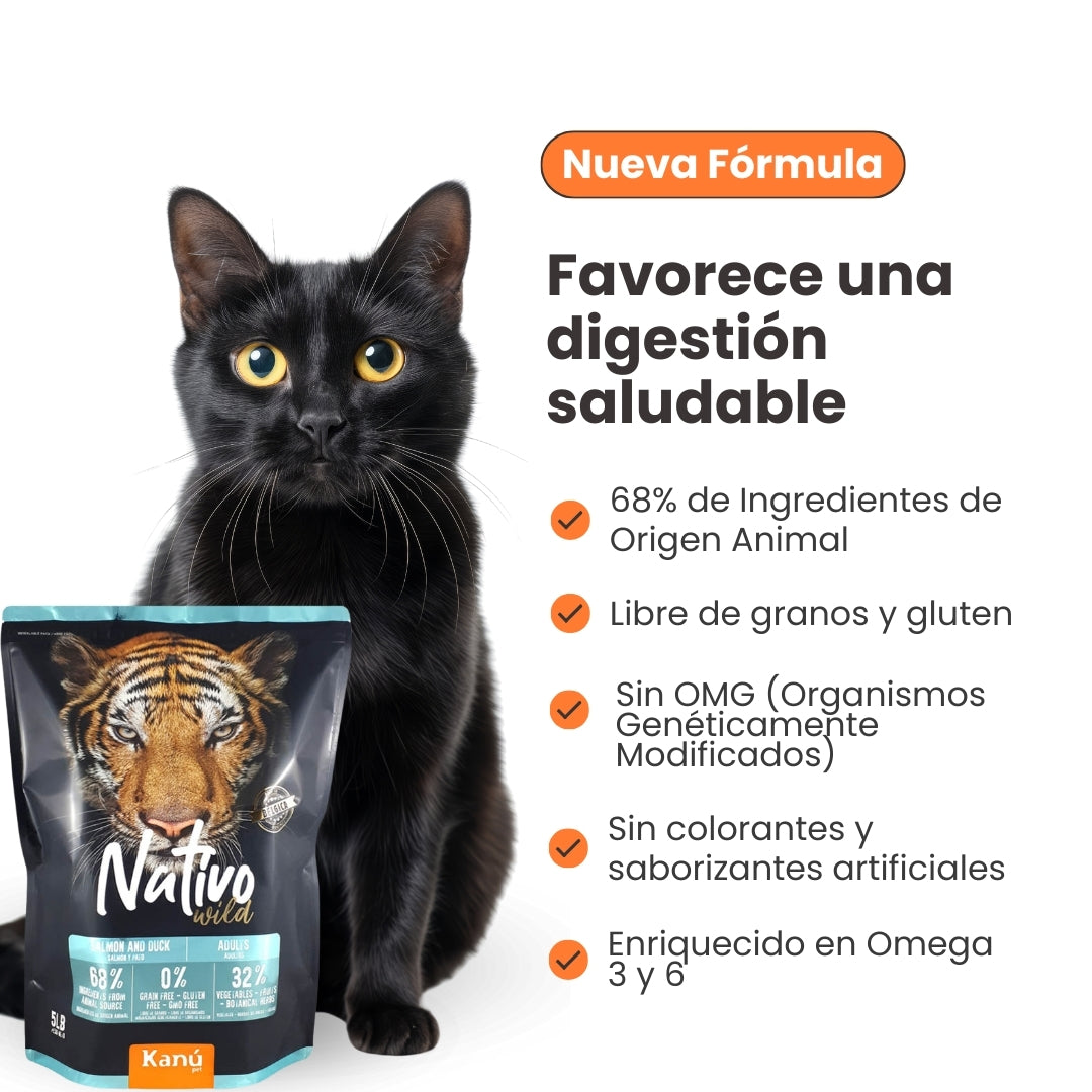 Alimento Grain Free para Gato Adulto Kanu Nativo Wild| Nueva Fórmula| Kanu Pet