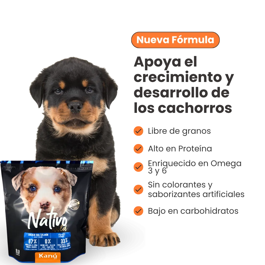 Alimento Seco Grain Free Nativo Wild Kanu Pet para Perro Cachorro