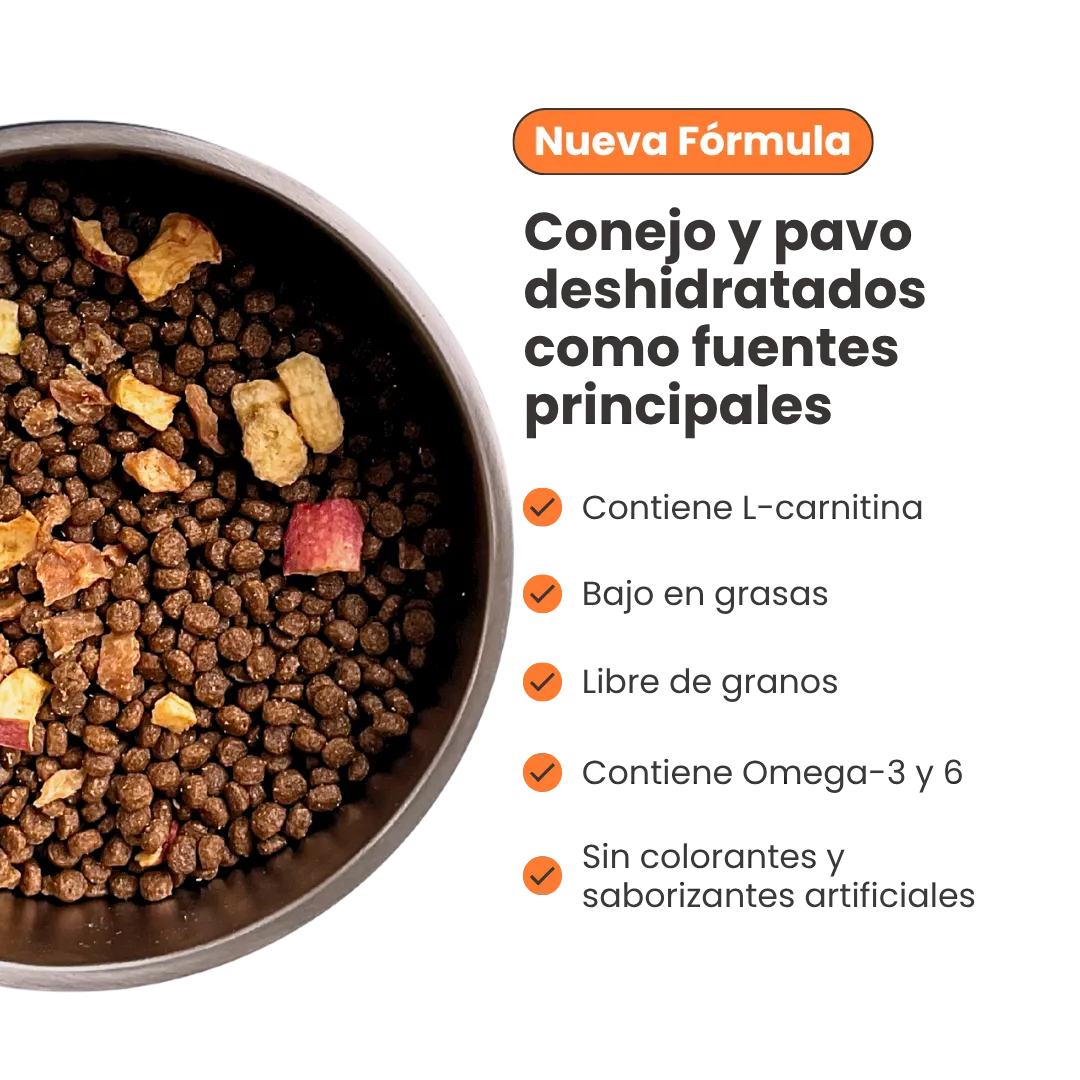 Alimento Seco Nativo Light ConejoPavo Kanu Pet para Gato Castrado