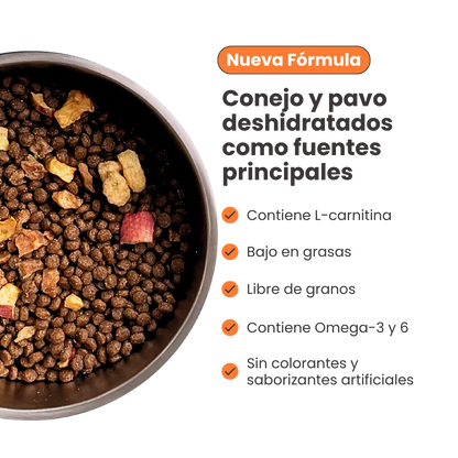 Alimento Seco Nativo Light ConejoPavo Kanu Pet para Gato Castrado