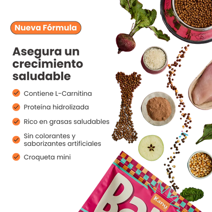 Alimento seco Bark Small Bites Pollo Kanu Pet para Perros Cachorros Razas Pequeñas