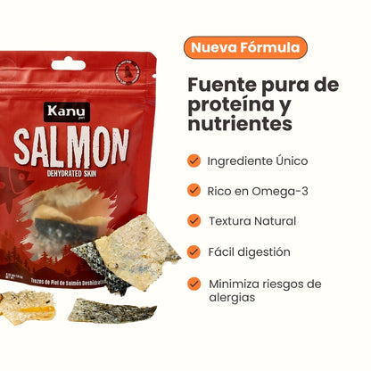 Snack de Kanu Pet de Salmón Deshidratado Trozos para perros y gatos 100% Natural , Un solo ingrediente