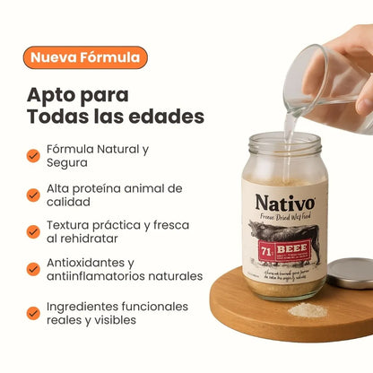 Alimento Liofilizado Nativo Freeze Dried Wet Res Kanu Pet para Perro
