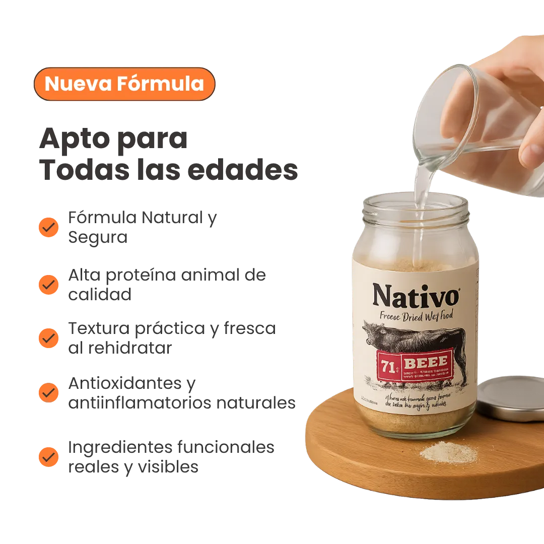 Alimento Húmedo Liofilizado Nativo Beef de Res Kanu Pet para Perro