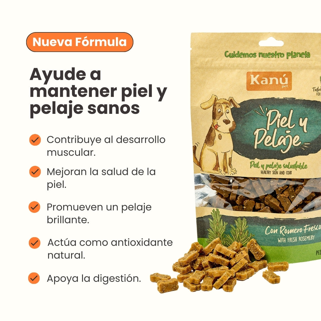 Snacks Galletas Kanu Pet Piel y Pelaje Para Perro 180 GR