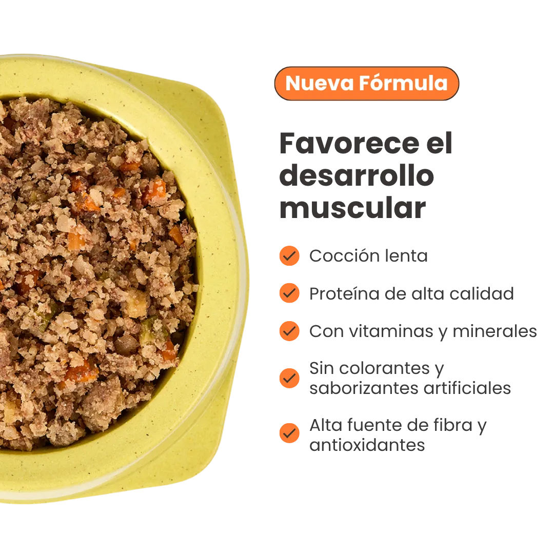 Alimento Congelado Nativo Fresh sabor a Pollo y Lentejas Kanu Pet para Perros. 100% Comida Real