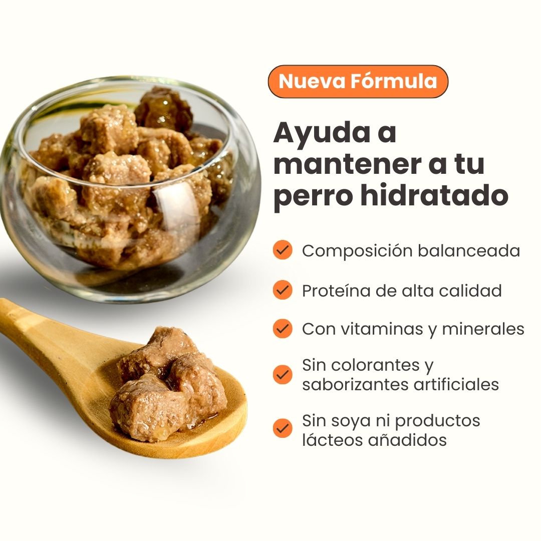 Alimento Húmedo Goulash Pollo y Pavo Kanu Pet para perro adulto x 400 g