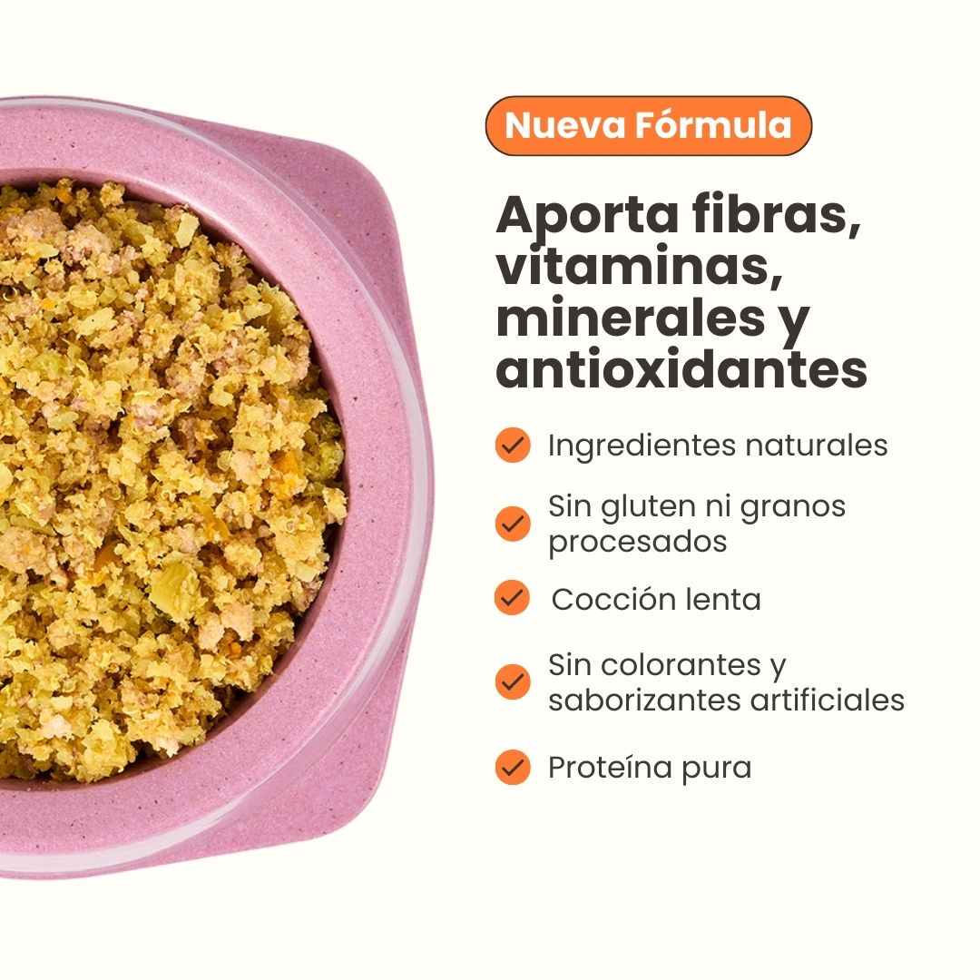 Alimento Congelado Receta Gourmet de Kanu Pet sabor a Pollo y Quinoa para perros. 100% Comida Real