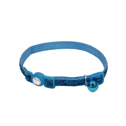 Collar Gato Brillante Azul para gatos