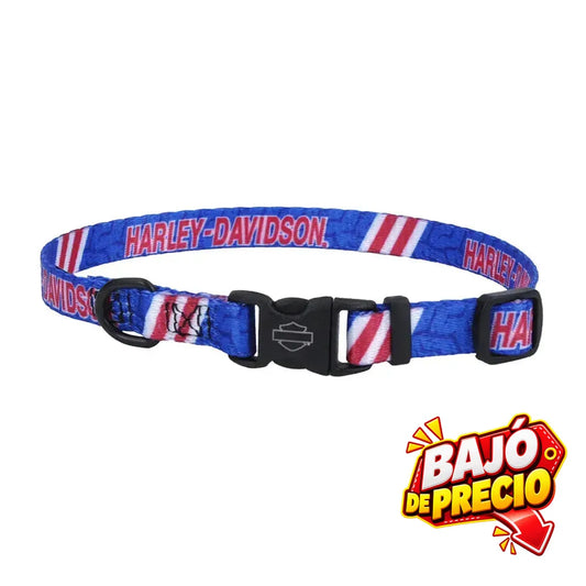 Collar Harley Large 1 Azul Llanta para perro
