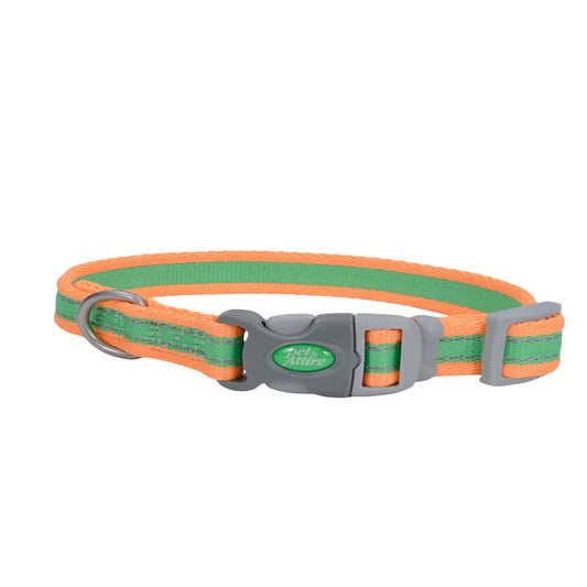 Collar Refl Medium Lima Con Naranja para perro