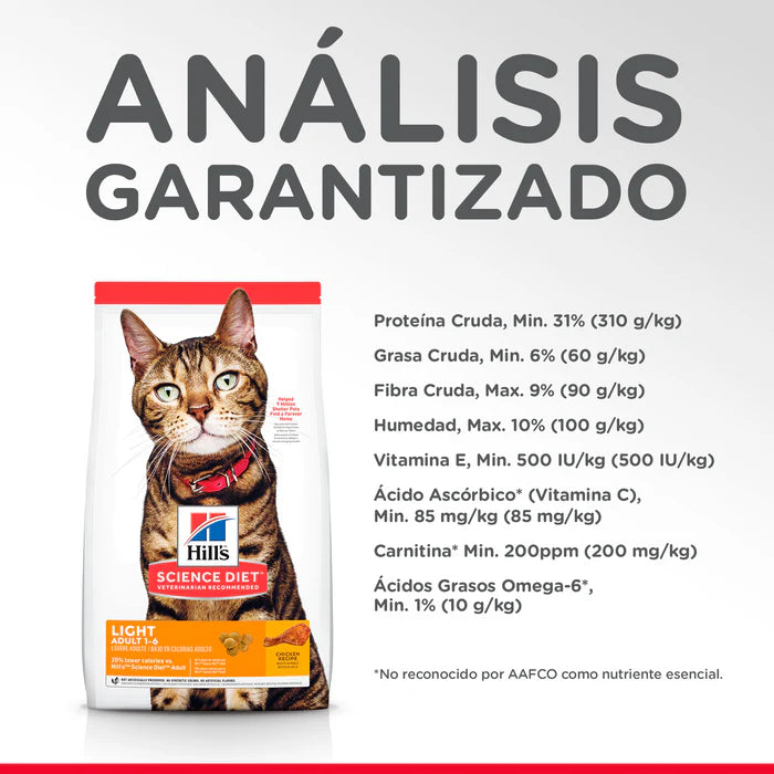 Alimento para gato Hills Felino Adulto Light