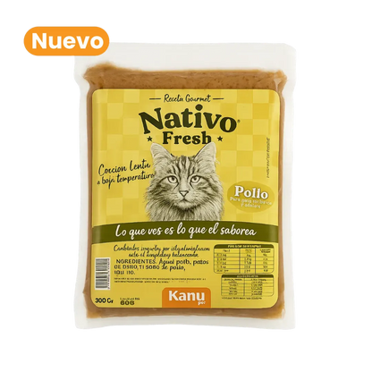Alimento Congelado Nativo Fresh Pollo Kanu Pet para Gato Adulto y Cachorro