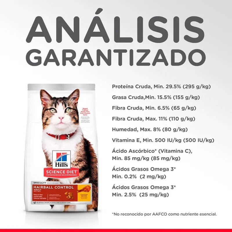 Alimento para gato Hills Felino Control Bola De Pelos