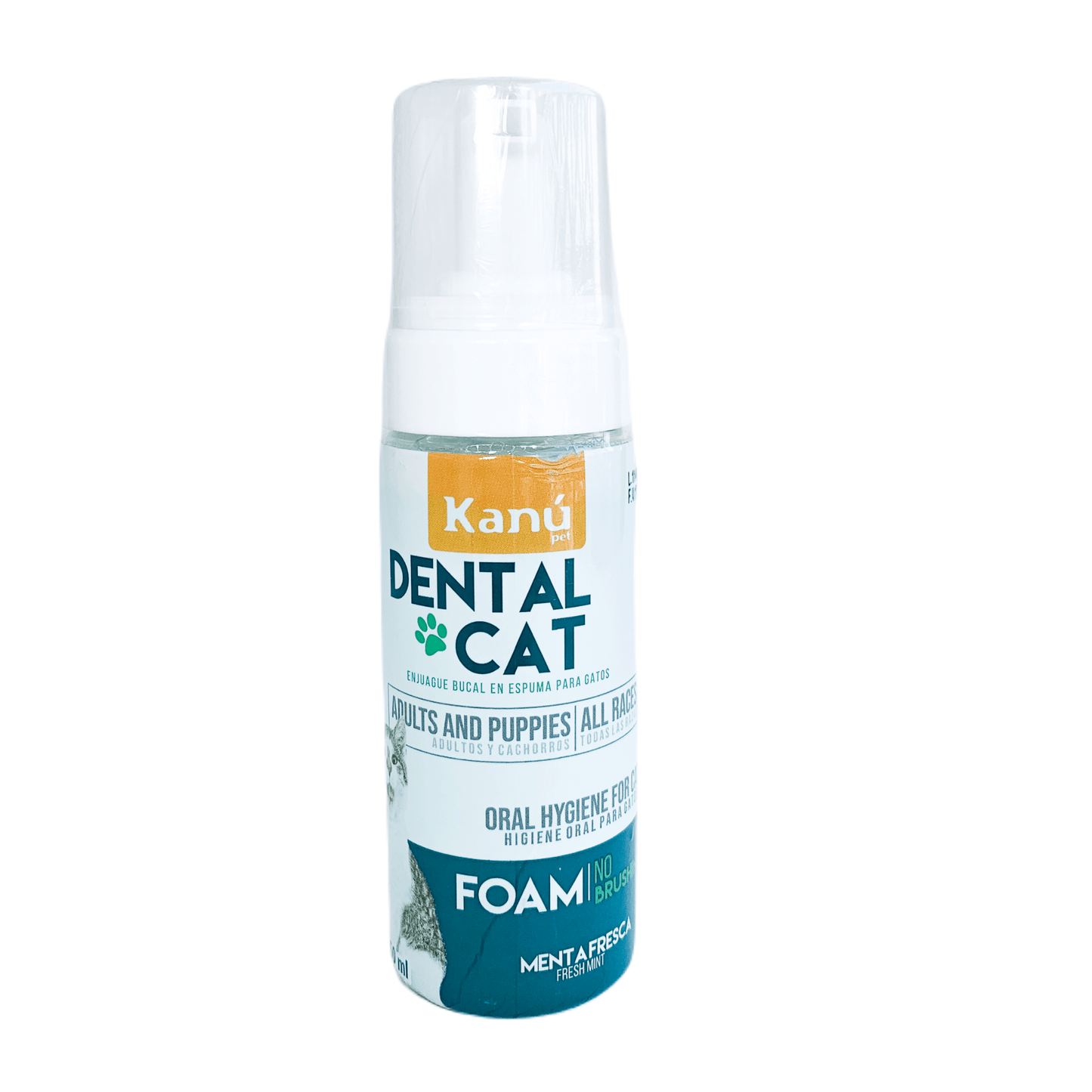 Enjuague Bucal Kanu en Espuma Menta para Gato 150 ml - {{ Kanu Pet }}