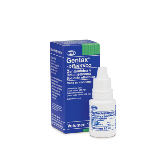 Gentax oftalmico 10 ml para todas