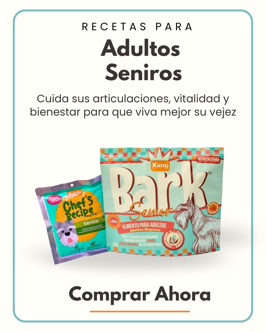 Recetas kanu pet para adultos seniors