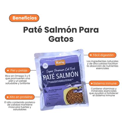 Alimento Húmedo Pate de Salmón Kanu Pet para Gatos