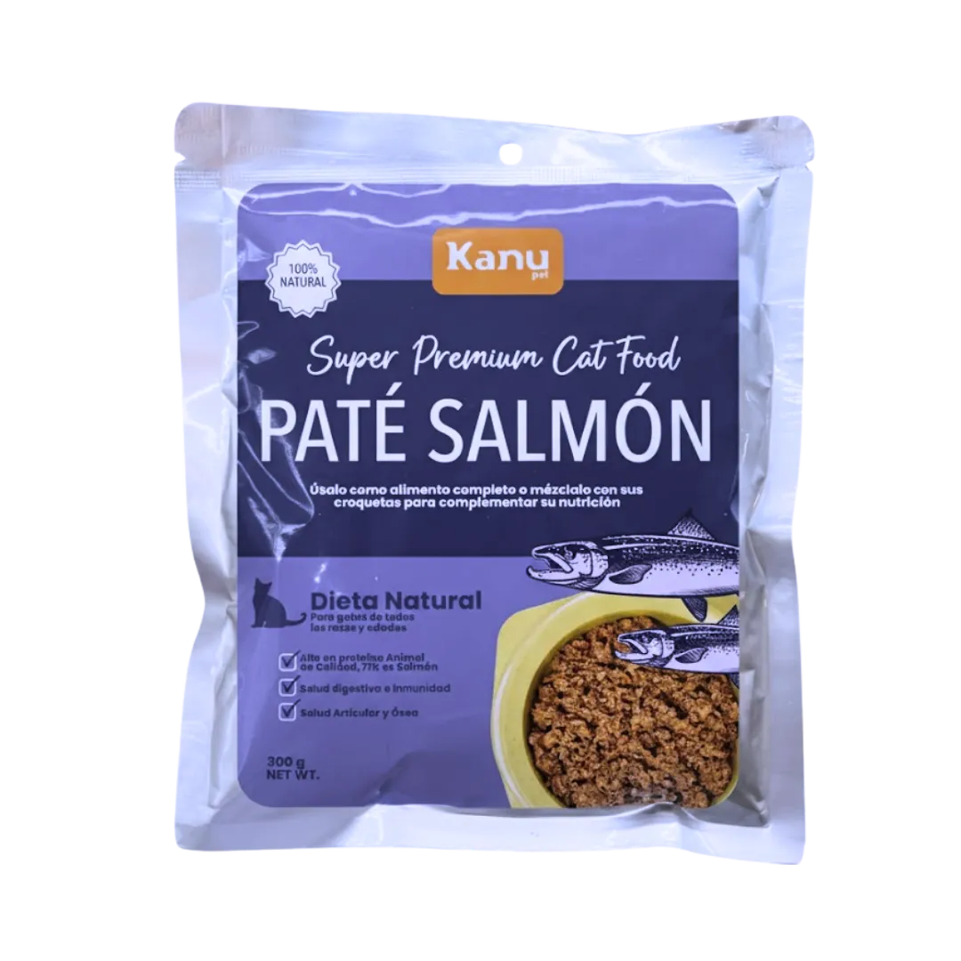 Alimento Húmedo Pate de Salmón Kanu Pet para Gatos