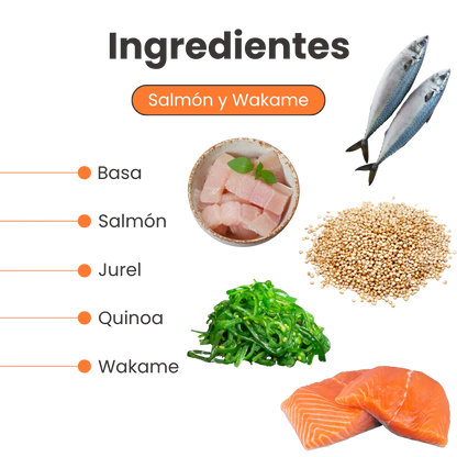 Alimento Congelado Nativo Fresh sabor a Salmón y Wakame Kanu Pet para Perros. 100% Comida Real