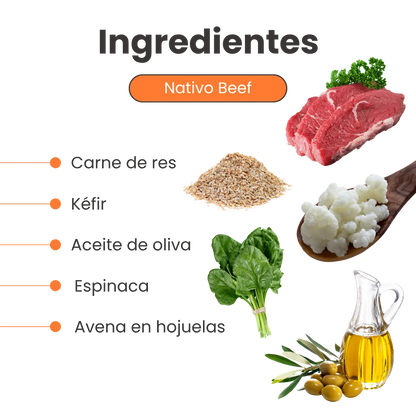 Alimento Húmedo Liofilizado Nativo Beef de Res Kanu Pet para Perro
