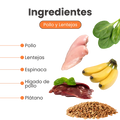Alimento Congelado Nativo Fresh sabor a Pollo y Lentejas Kanu Pet para Perros. 100% Comida Real