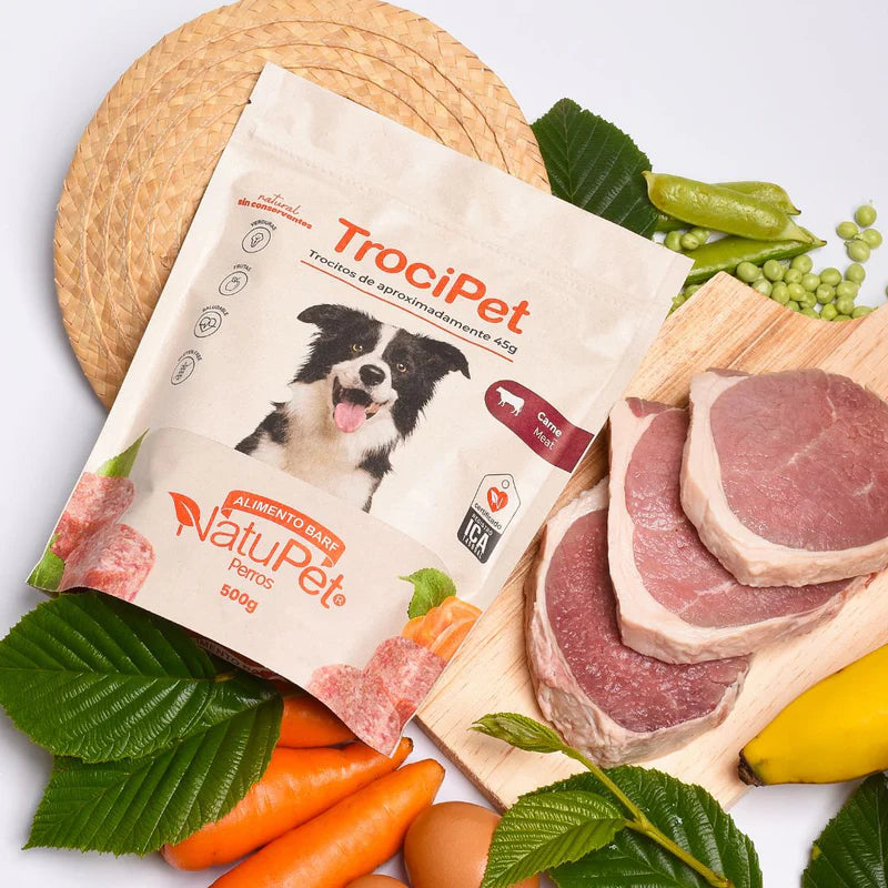 Alimento Congelado TrociPet Carne Natupet para Perros