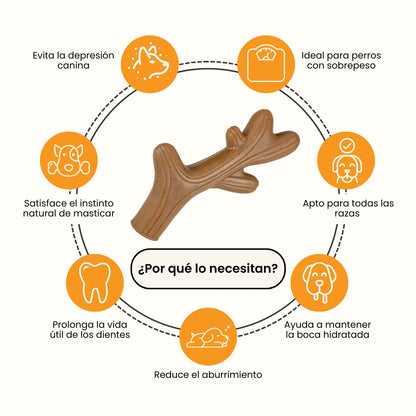 Juguete Masticable Horne Bone Sabor Carne Kanu Pet para Perro