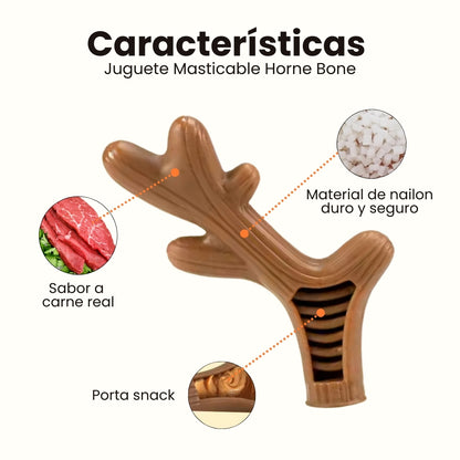 Juguete Masticable Horne Bone Sabor Carne Kanu Pet para Perro